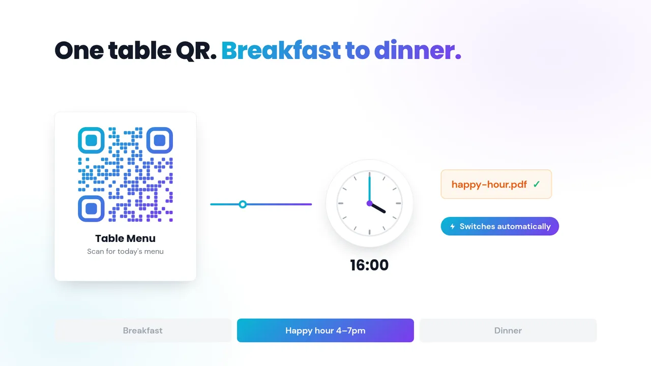 Restaurant menu QR code